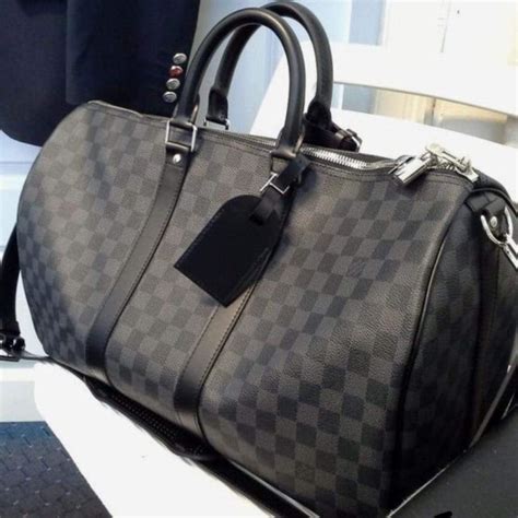 used black louis vuitton duffle bag